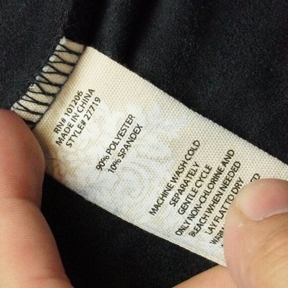 Soft Surroundings Ultra Soft Cardigan Womens Black Large Faux Suede Wrap - Picture 6 of 11